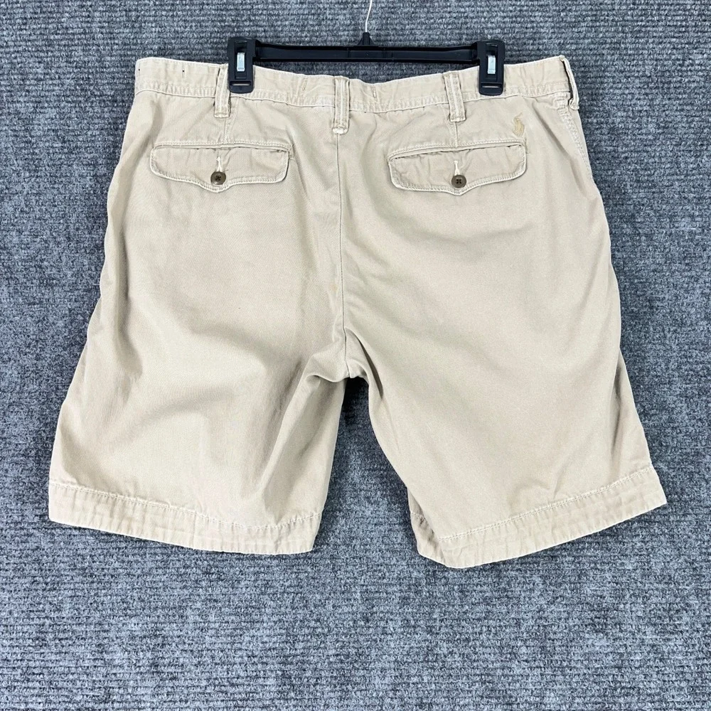 Polo‎ Ralph Lauren Relaxed Fit Khaki Chino Shorts Men 36 Casual Cotton Classic
